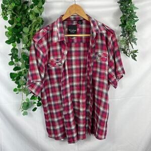 Civil Society We the People snap button down shirt L